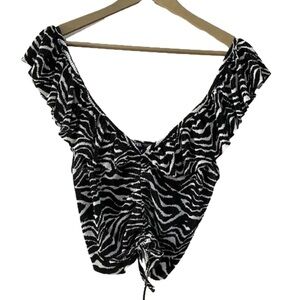 Zara Zebra Crop Top in size S